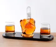 1L Middle Finger Wine Liquor Whiskey Scotch Glass Decanter Funny Bar Decor Gift