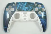 Blue Swirl Front Shell + Touch Pad PS5 Controller Model CFI-ZCT1W