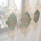 2 Panels European Luxury Curtains Velvet Embroidered Tulle for Living Room Ki...