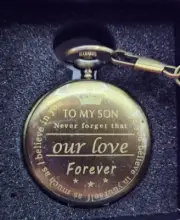 Engraved pocket watch "To my son"