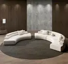 Modular Sofa Suede Velvet Fabric Curved Lounge Seat 2.4M - 3.2M Couch