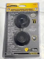 BRINKS COMMERCIAL Matte Black Single Cylinder Deadbolt BC40130 Grade 1