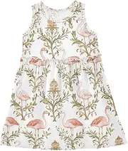 [Caihoyu] Girls' Summer Tank Dress Toddlers Soft Spring Dresses Summer Active Playwear, Multicolor13, 4 Years
