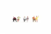 Noch 18132 HO/OO Gauge Sitting People (6) Hobby Figure Set