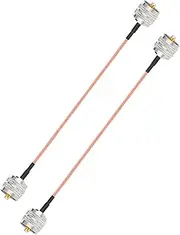 Superbat PL259 to PL259 Coaxial Cable 6inch – RG316 Flexible Low-Loss RF Cable for Ham Radio, Antenna Analyzer and RF Equipment 2-Pack