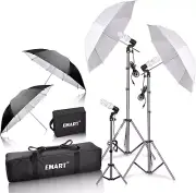 Set De 4 Sombrillas Con 3 Luces Para Iluminacion Para Fotografia Foto Video NUEV