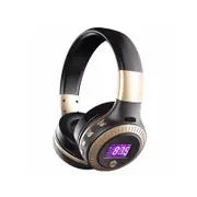 Catzon B19 Wireless Headphones Bluetooth Headset Stereo Earphone with Microphone for Computer Phone/Support TF/Aux (BlackGold)