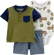 Carter's 3-Piece Giraffe Little Short Set