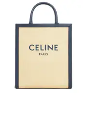 Small Vertical Cabas Celine in Canvas with Celine Print and Calfskin