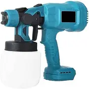 Electric Paint Sprayer 800ML Electric Spray Gun Cordless Paint Sprayer Auto Furniture Steel Coating Airbrush Compatible Battery Home Paint Sprayer(1 Big Battery 1 Plug)