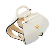 Balmain Jumbo Hair Pinch Clip, White & Black