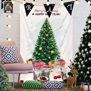 聖誕掛佈 聖誕樹掛佈 聖誕節氛圍感遮擋氛圍感臥室出租屋改造新款掛毯聖誕樹掛佈背景佈 HTG5