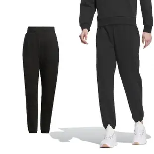 【adidas 愛迪達】褲子 Sports Pants 男款 黑 全黑 長褲 純棉 運動褲 縮口褲 愛迪達(IP7068)