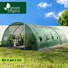 Green Fingers Greenhouse Walk in Green House Plant Garden Shed Dome 6x4x2M