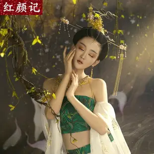 武陵春影樓攝影寫真女古裝性感飛天敦煌仙女裝舞蹈演出表演服裝