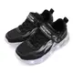 SKECHERS S LIGHTS 魔鬼氈 燈鞋 中童 銀黑 R8799(400103LBKSL)