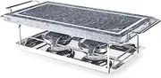 ibili Stone Grill Set, Stainless Steel, Grey/Silver, 37 x 18 x 12 cm