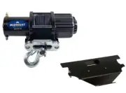 Viper 50 Ft Winch 4500 lb Black w/ Mount For Honda Big Red 250 1985-1987