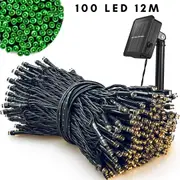 Solar Fairy Christmas Lights 100 LED String Lights Garden Patio Green