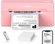 Nelko Bluetooth Thermal Shipping Label Printer, Wireless 4x6 pink