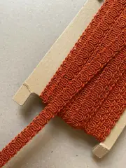 Vintage Rust-Coloured Cotton Gimp. Price per metre