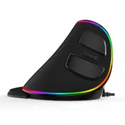 M618Plus RGB Ergonomic Vertical Mouse 6 Buttons 4000 DPI Optical Computer Mouse With Removable Palm Rest For PC Laptop