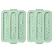 Baguettes Bread Molds Non-Stick & Easy Clean Silicone Loaf Pan 3 Cavity