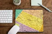 Kansas Map Mouse Pad for Computer Office Gaming Desk Non-Slip