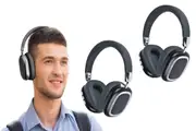 2Pcs Bluetooth 5.3 Wireless Headphones Over Ear Stereo Earphones-Black