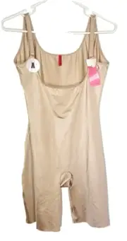 Spanx NWT Women's Simplicity OnCore Open-Bust Mid-Thigh Bodysuit Size XL T46