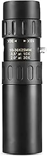 10-30x25 High Power Portable Monocular Binoculars Pocket Zoom Bak4 Optical Prism Dual Focus for Bird Watching, Camping and Hiking