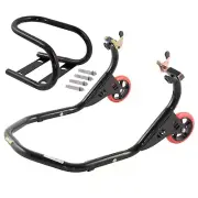 Adjustable Rear Motorbike paddock Stand Front weels chock