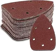 50 Pcs 40 Grit Mouse Detail Sander Sandpaper 5 Hole Mouse Sandpaper Hook and Loop Sander Pads Sanding Sheets for 140mm Sanding Machine