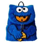 Loungefly Sesame Street Cookie Monster 10 inch Plush Mini Backpack