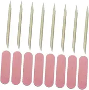 100Sets Manicure Nail Tool Nail Polishing Strips Wooden Picks for Professional Nail Care Nail Files Pedicure Tools Essential Manicure Kit for Home Salon Use