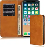 FROLAN for iPhone 11 Wallet Case with Card Holder, Premium PU Leather Credit Slot Flip Folio Book Drop Protection Shockproof Phone Cover for iPhone 11 6.1 Inch - Light Brown