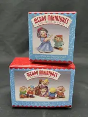 Hallmark Merry Miniatures 1997 Snow White & Dancing Dwarf, Six Merry Dwarfs