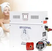 PeiQi Steam Generator,6KW Sauna Heater kit Bath Steamer for Home with Steam Head&Digital Controller Temperature, Suitable Space Heating 212 ft3 for SPA Bathroom Hotel Shower (6KW)