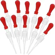 Healifty 10pcs Dropper Reusable Essential Oil Transfer Pipettes Precise Measuring Pipette Drops Large Pipette Clear for Liquid Small Dropping Pipettes Lab Glass