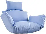 DONGXIAO Rattan seat waterproof cushion suitable for all seasons garden replacement cushion with pillow for indoor and outdoor egg chair rattan chair hanging basket seat(Color:Green)