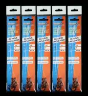 5 Packs of Pre Tied /Snelled Octopus Circle Hooks Size1/0 Fishing Tackle Special