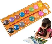 Watercolor Paint Set Kids | Educational Drawing Kit | 16 Colors Watercolor Paint Set with Paintbrush, Educational Drawing Kit for Beginners Artists Kids