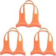 3pcs Mask Extension Buckle Ornaments Outdoor Stainless Air Pump Extractor Mandrel Football Bouncy Balls Marine Decoration External Wall Exhaust Vent Deterrent Racks Feeder Orange