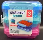 ~Sistema Lunch~ 3Pk Food Storage Containers ~ Blue, Green, Pink ~ 200ml #41524