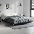 Double Size Bed Frame Wooden Guest Teen Spare Room Mattress Base Platform Black