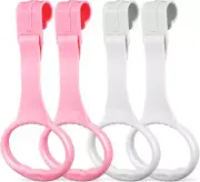 Kisangel 4Pcs Baby Pull up Rings Playpen Handle Straps Plastic Playpen Belt H...