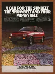 1988 Subaru Justy Vintage Print Ad/Poster Authentic Retro Car Man Cave Art 80s