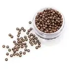 500 PCS 3.0Mm Hair Beads Silicone Lined Copper Nano Rings Micro Links Beads for