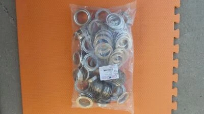 Satin Nickel Curtain Grommet Washer CSGSN-12 #12 ClipsShop Drapery Eyelet Awning