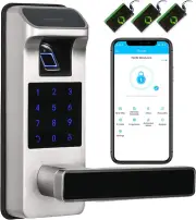 Smart Fingerprint Keyless Keypad App Entry Door Lock Touchscreen Code Security